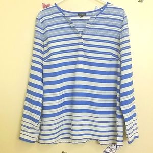 Long Sleeve Partial Button Up